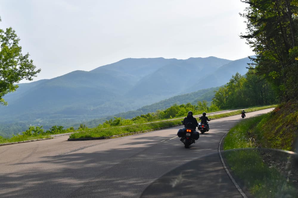 motorcycle riders in the Great Smoky Mountains National Park